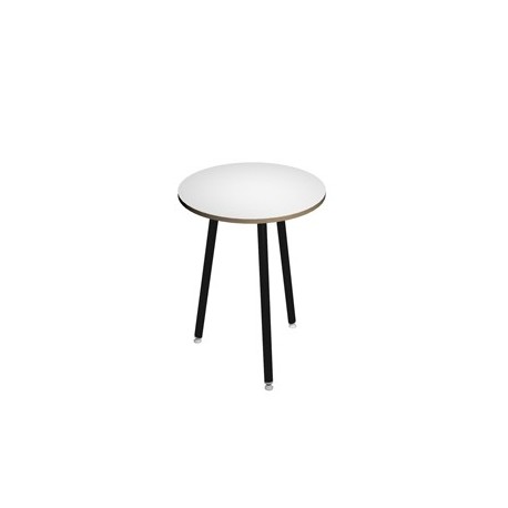 Tavolo alto tondo Ø80xH105cm Nero/Bianco Skinny Metal