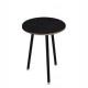Tavolo alto tondo Ø80xH105cm Nero/Nero venato Skinny Metal