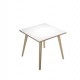 Scrivania 80x80xH74,4cm Rovere/Bianco Woody
