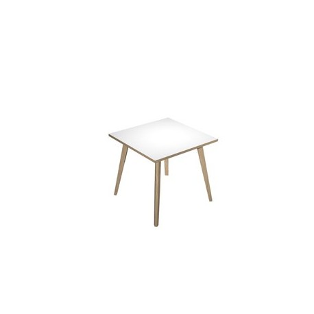 Scrivania 80x80xH74,4cm Rovere/Bianco Woody