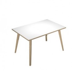 Scrivania 120x80xH74,4cm Rovere/Bianco Woody