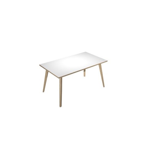 Scrivania 140x80xH74,4cm Rovere/Bianco Woody