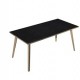 Scrivania 180x80xH74,4cm Rovere/Nero venato Woody