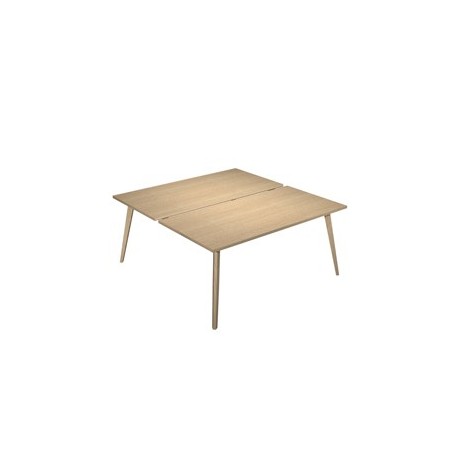 Scrivania a 2 postazioni contrap. 120x166cm Rovere/Rovere Woody