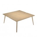 Scrivania a 2 postazioni contrap. 140x166cm Rovere/Rovere Woody