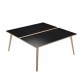 Scrivania a 2 postazioni contrap. 140x166cm Rovere/Nero venato Woody