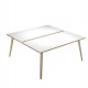 Scrivania a 2 postazioni contrap. 160x166cm Rovere/Bianco Woody