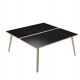 Scrivania a 2 postazioni contrap. 160x166cm Rovere/Nero venato Woody