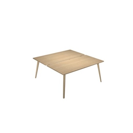 Scrivania a 2 postazioni contrap. 180x166cm Rovere/Rovere Woody