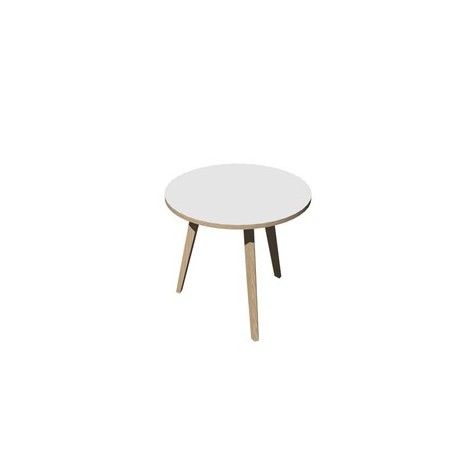 Tavolo riunione tondo Ø80cm Rovere/Bianco Woody