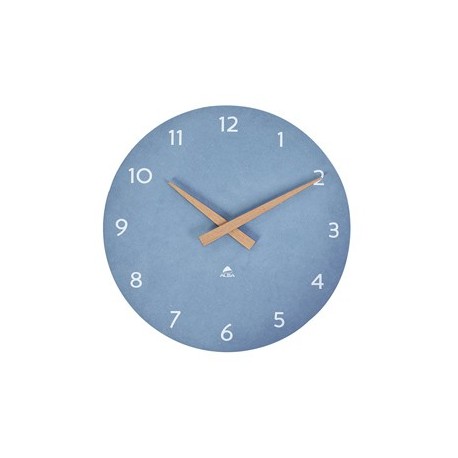 Orologio da parete Ø30cm blu chiaro/legno HorMilena Alba