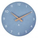 Orologio da parete Ø30cm blu chiaro/legno HorMilena Alba