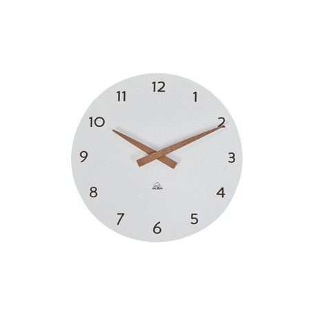 Orologio da parete Ø30cm bianco/legno HorMilena Alba