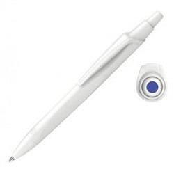 Penna a sfera a scatto Reco punta M fusto bianco/inchiostro blu Schneider