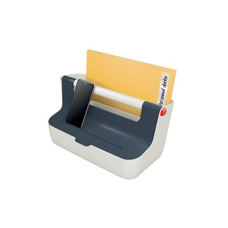 Cassetta portaoggetti con maniglia grigio Cosy Leitz