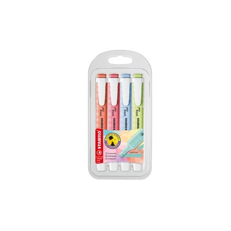 Astuccio 4 colori evidenziatore SWING COOL pastel STABILO 275/4-08-1