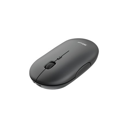 Mouse ultrasottile wireless ricaricabile Puck nero Trust