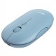 Mouse ultrasottile wireless ricaricabile Puck azzurro Trust