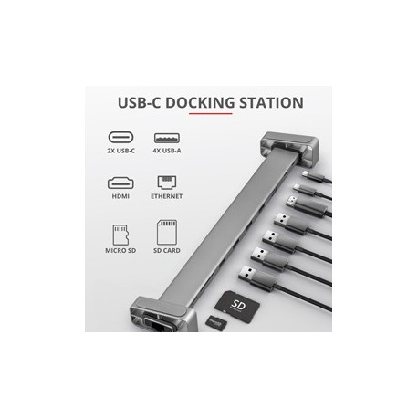 Docking station multiporta USB-C 10-in-1 Dalyx Trust