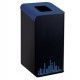 Gettacarte Rubik Evo Blu 80Lt per raccolta differenziata