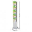Portadepliant da terra con 5 Tasche A4 H180cm - Torretta monofacciale