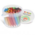Secchiello 48 pastelli a cera Jumbo Ø13mm 85mm 12colori PRIMO