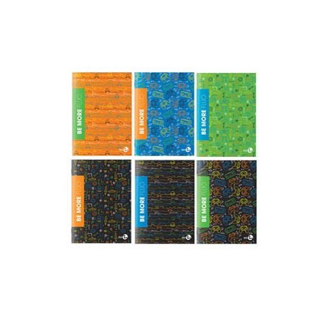 Maxiquaderno A4 36fg+2 100gr rigo di 1a Be More FLUO 2022 BM