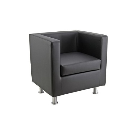 Poltrona in similpelle Pragma nero