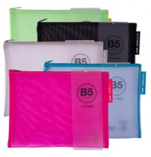 Astuccio zip in nylon 29x22,3cm colori assortiti Apli