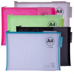 Astuccio zip in nylon 35,5x25,5cm colori assortiti Apli