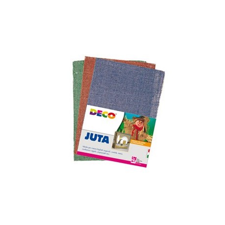 Conf. 10 pz juta naturale 20x30cm colori assortiti DECO
