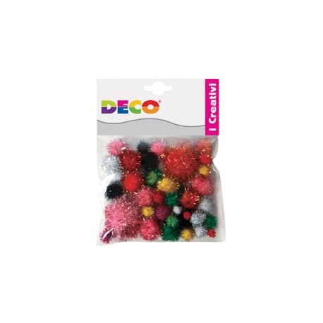 Busta 40 pompons LamE' colori assortiti DECO