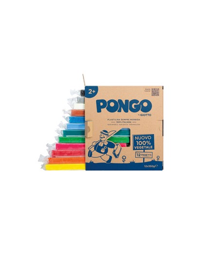 12 panetti Pasta Pongo 350gr colori assortiti Giotto