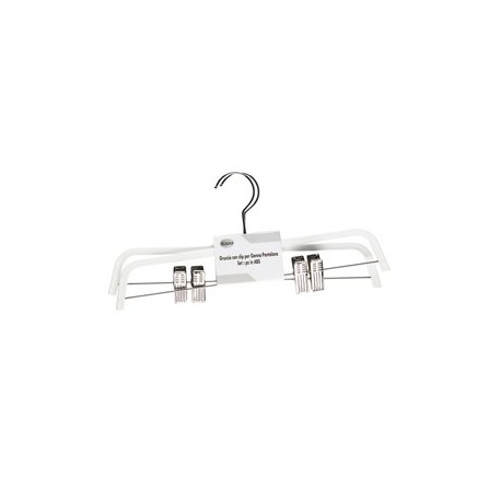 Set 2 grucce antiscivolo gonna/pantalone bianco 37x0,6cm
