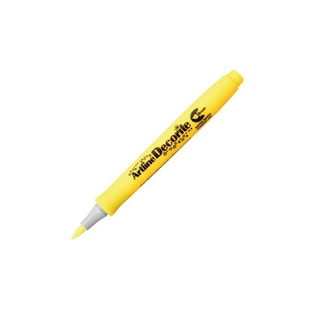 Marcatore Decorite punta pennello giallo Artline