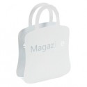 Portariviste Shopper in acciaio verniciato bianco