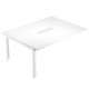Allungo tavolo riunione Woody Sup.160x120cm piano bianco / gambe metal