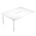 Allungo tavolo riunione Woody Sup.160x120cm piano bianco / gambe metal