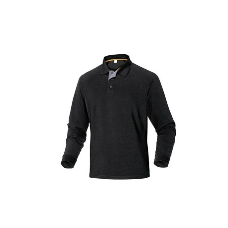 Polo a maniche lunghe Turino taglia M nero