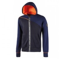 Felpa con cappuccio Jupiter taglia L blu arancione U-Power