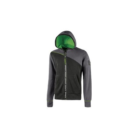 Felpa con cappuccio Jupiter taglia M grigio verde U-Power