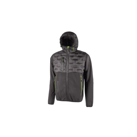 Giacca ibrida idrorepellente Spock taglia L grigio verde U-Power