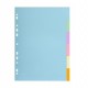 SEPARATORE Pastel A4 6 tasti in CARTONCINO 170gr 1606E Forever Exacompta