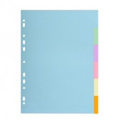 SEPARATORE Pastel A4 6 tasti in CARTONCINO 170gr 1606E Forever Exacompta