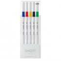 Astuccio 5 fineliner EMOTT tratto 0.4mm colori ass. Vivid Uni Mitsubishi
