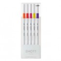 Astuccio 5 fineliner EMOTT tratto 0.4mm colori ass. Passion Uni Mitsubishi