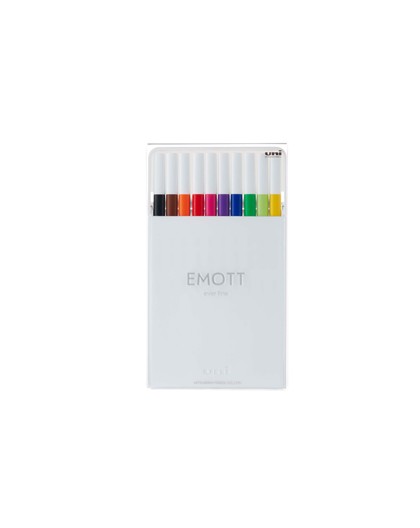 Astuccio 10 fineliner EMOTT tratto 0.4mm colori ass. Standard Uni Mitsubishi