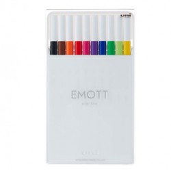 Astuccio 10 fineliner EMOTT tratto 0.4mm colori ass. Standard Uni Mitsubishi