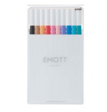 Astuccio 10 fineliner EMOTT tratto 0.4mm colori ass. Soft Pastel Uni Mitsubishi