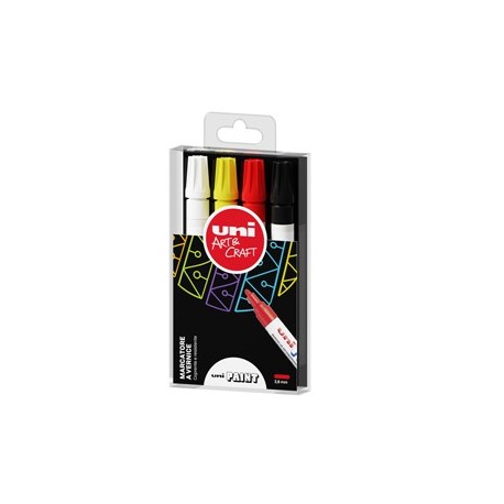 Astuccio marcatore UNI PAINT PX20 punta conica 2,8mm colori ass. UNI MITSUBISHI